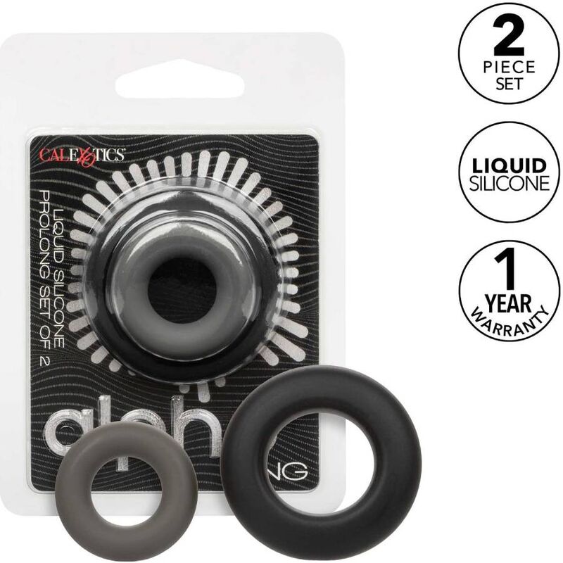 Alpha Prolong Set mit 2 Ringen – Grau – Bild 2