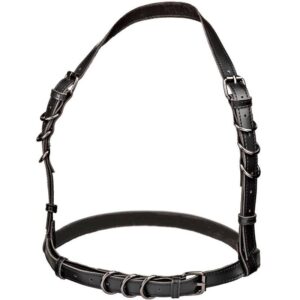 Euphoria Plus Size Halter Buckle Harness – Schwarz