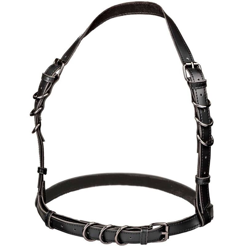 Euphoria Plus Size Halter Buckle Harness – Schwarz