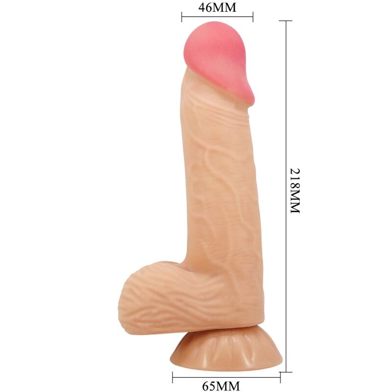 Sliding Skin Series – Realistischer Dildo mit Wärmefunktion und Saugfunktion – 20,6 cm – Bild 6