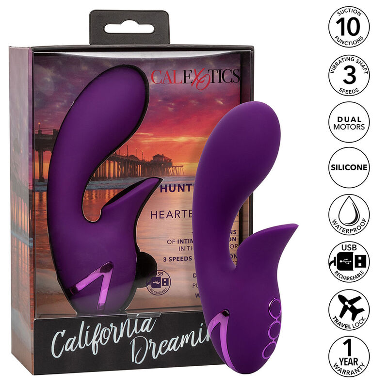 Huntington Beach Heartbreaker Stimulator & Sauger von California Dreaming – Lila – Bild 3