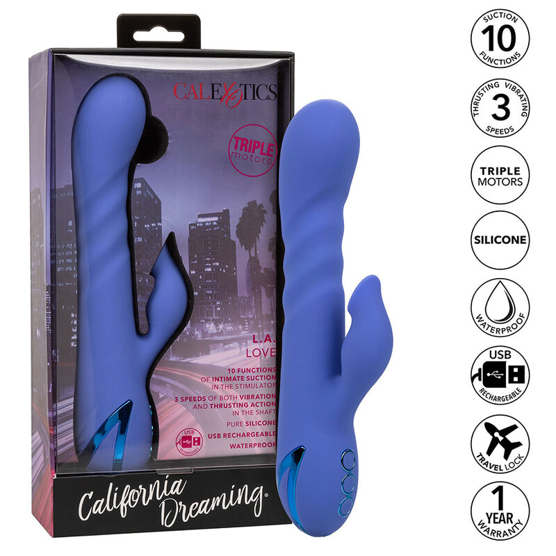 La Love Vibrator & Saugrohr von California Dreaming – Blau – Bild 2
