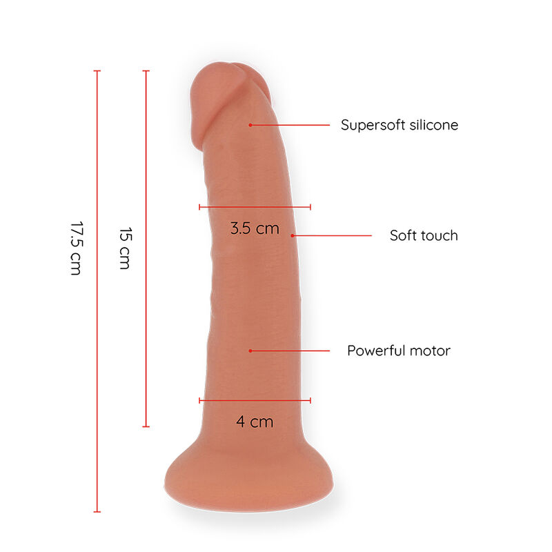 Bogotá – Vibrierender Dildo mit App-Steuerung – Natur – 17,5 cm – Ø 4 cm – Bild 2