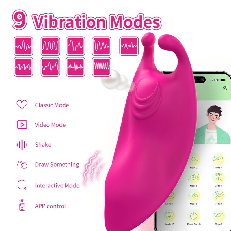 Honeybee Tragbares Höschen – G-Punkt-Vibrator mit App-Steuerung – Fuchsia – Bild 4
