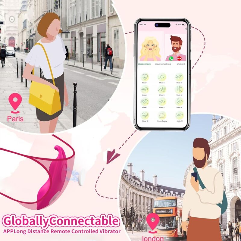 Honeybee Tragbares Höschen – G-Punkt-Vibrator mit App-Steuerung – Fuchsia – Bild 6