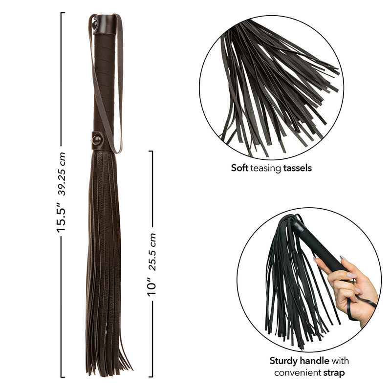Nocturnal Flogger aus Leder – Schwarz – Bild 5
