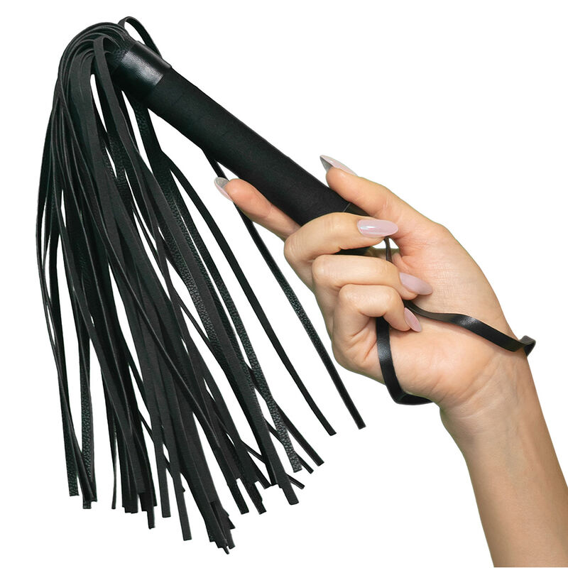 Nocturnal Flogger aus Leder – Schwarz – Bild 4