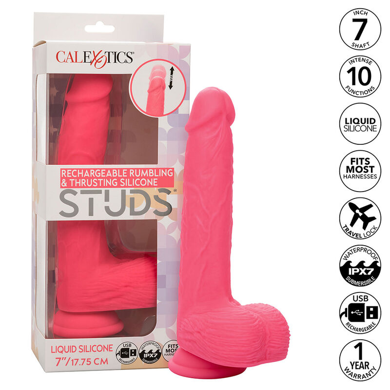 Studs – Realistischer Vibrator 10 Vibrationen – Rosa – Bild 2