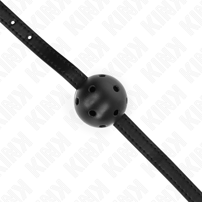 Ballknebel – atmungsaktiv – Schwarz – Ball Ø 4,5 cm – Bild 4