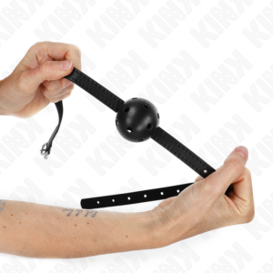 Ballknebel – atmungsaktiv – Schwarz – Ball Ø 4,5 cm