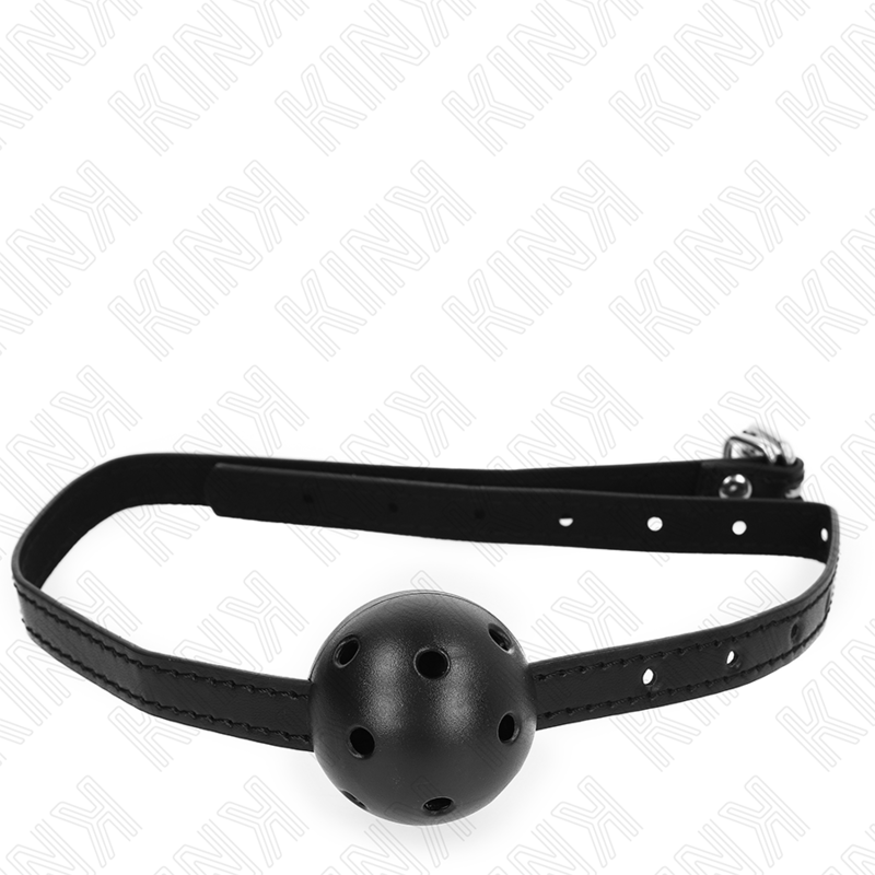 Ballknebel – atmungsaktiv – Schwarz – Ball Ø 4,5 cm – Bild 3
