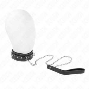 Halsband mit Nieten, aus Leder – 41,5 × 4 cm