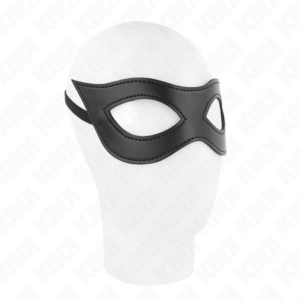 Fetischmaske – Modell 2, aus Kunstleder – 23 × 7,5 cm