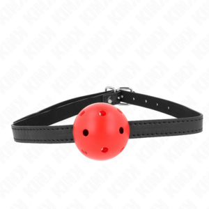 Ballknebel – atmungsaktiv – Rot – 4,5 cm