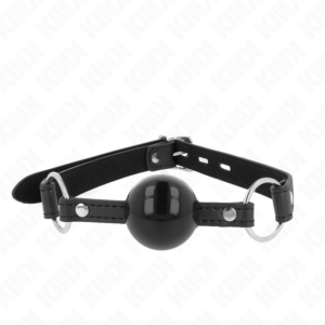 Ballknebel mit Schloss – Schwarz – Ball Ø 4 cm