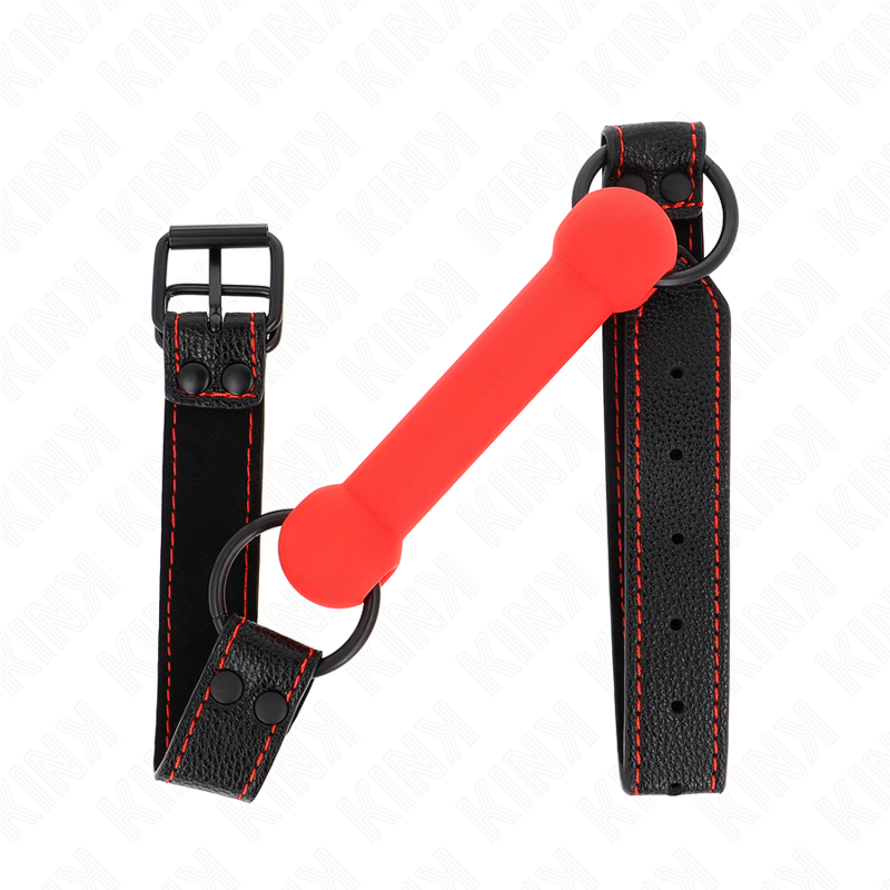 Halsband – aus Leder – Rot – verstellbar – 41–57 cm