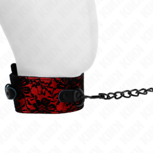 Halsband mit Spitzen, aus Leder – 44 × 5,5 cm
