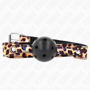 Ballknebel – atmungsaktiv – Leopard – Ball Ø 4,5 cm