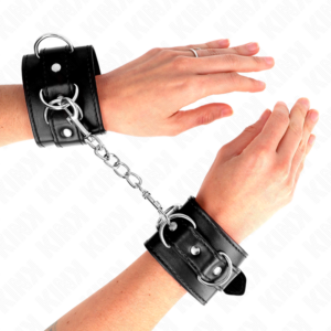 Handgelenkmanschetten mit 3 D-Ringen – Schwarz – verstellbar – 17,5–25 cm × 6 cm