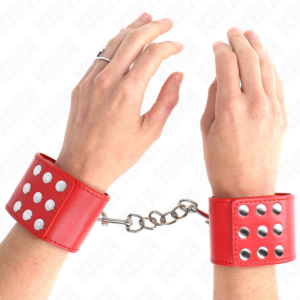 Handgelenkmanschetten – Rot – verstellbar – 19–24 cm × 5,5 cm