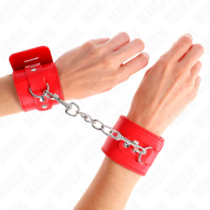 Handgelenkmanschetten – Rot – verstellbar – 16–23 cm × 5,5 cm