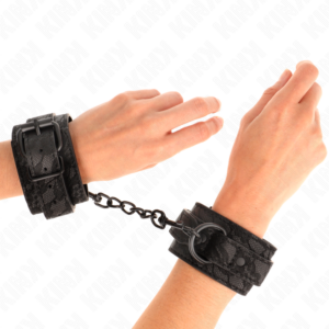 Handgelenkmanschetten – Schwarz – verstellbar – 19–26 cm