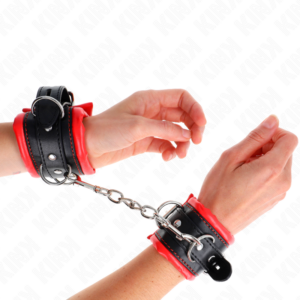 Plüsch-Handschellen – Rot – verstellbar – 20–30 cm × 6 cm