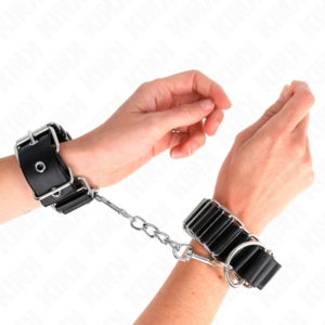Handgelenkmanschetten – Schwarz – verstellbar – 16–22 cm × 3,5 cm