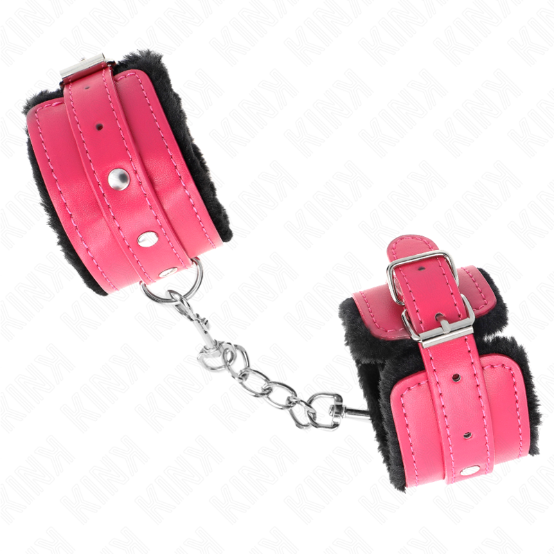 Plüsch-Handschellen – Schwarz – verstellbar – 17–29 cm × 6 cm – Bild 3