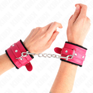 Plüsch-Handschellen – Schwarz – verstellbar – 17–29 cm × 6 cm