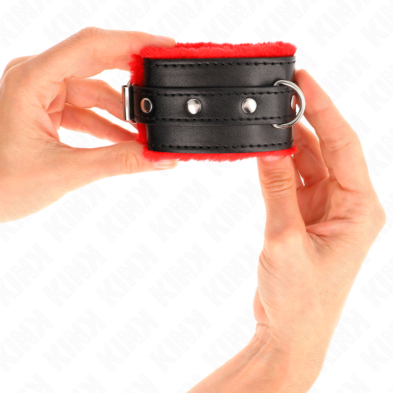 Plüsch-Handschellen – Schwarz – verstellbar – 17–29 cm × 6 cm – Bild 4