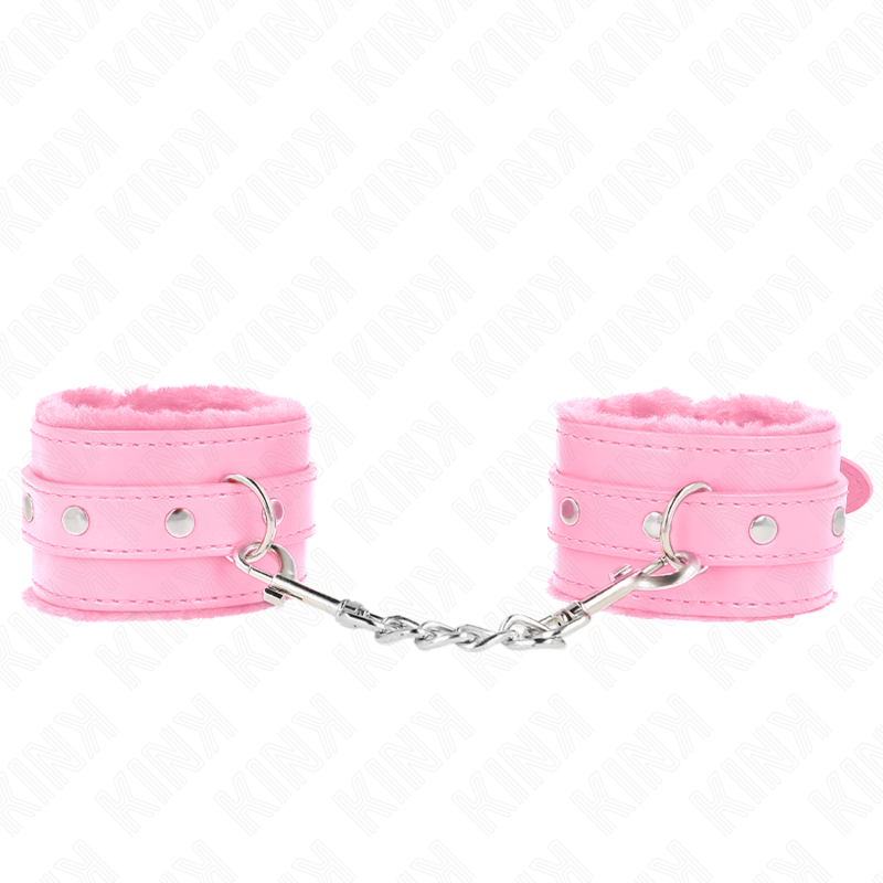 Plüsch-Handschellen – Rosa – verstellbar – 17–29 cm × 6 cm – Bild 2