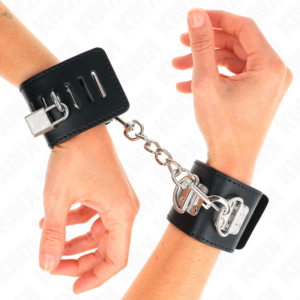 Handgelenkmanschetten – Schwarz – verstellbar – 16–23 cm × 5,5 cm