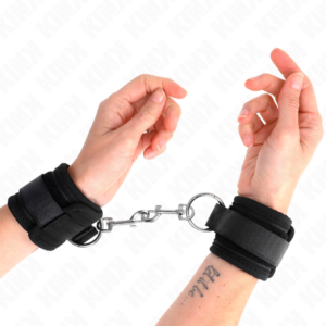 Handgelenkmanschetten – Schwarz – verstellbar – 18–35 cm × 6 cm