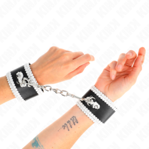 Handgelenkmanschetten – Schwarz – verstellbar – 20–23 cm × 5,5 cm