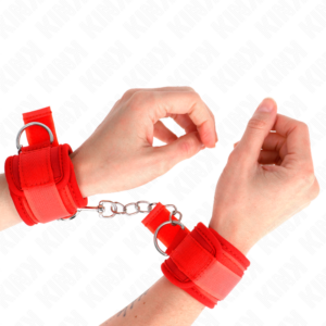 Handgelenkmanschetten – aus Neopren – Rot – 42 × 5 cm
