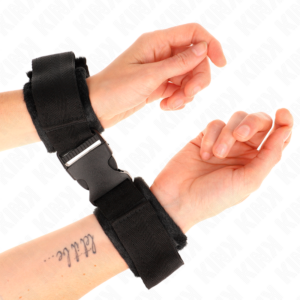 Handgelenkmanschetten – Schwarz – verstellbar – 25–35 cm × 6 cm