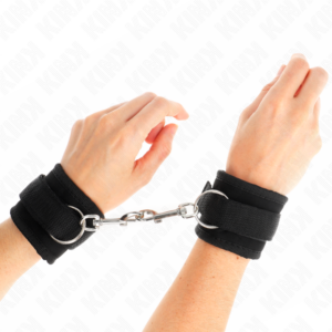 Handgelenkmanschetten – Schwarz – verstellbar – 18–35 cm × 6 cm