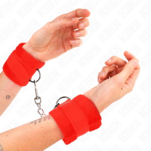 Plüsch-Handschellen – Rot – 30 × 7 cm