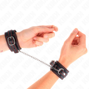 Handgelenkmanschetten – Schwarz – verstellbar – 14–24 cm × 3,5 cm