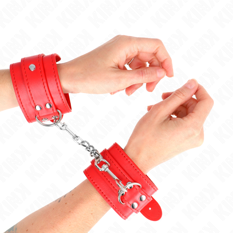 Handgelenkmanschetten – Rot – verstellbar – 20–23 cm × 5,5 cm