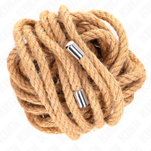 Hanf-Bondage-Seil mit Metallenden – 5 m