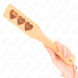 Bambus-Paddel mit Herzdesign – 32 × 5,5 cm