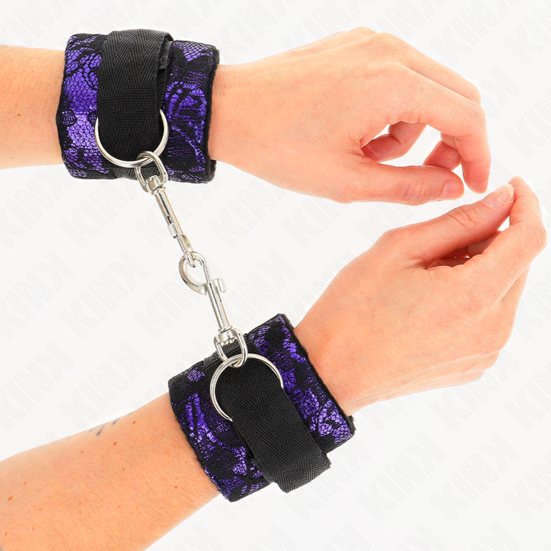 Handgelenkmanschetten – Lila/Schwarz – 23 × 6,5 cm
