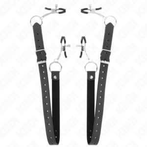 Nippel- und Klitorisklemmen – 4-teilig, verstellbar – 34–48 cm
