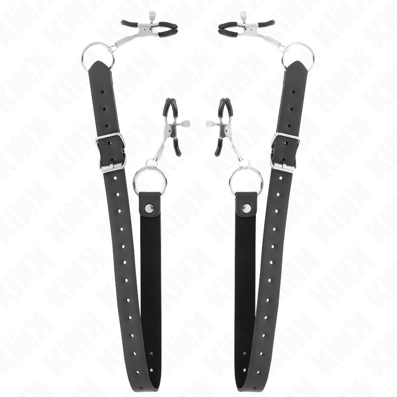 Nippel- und Klitorisklemmen – 4-teilig, verstellbar – 34–48 cm