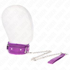 Halsband mit Leine – Lila – 36–42 cm × 5,5 cm
