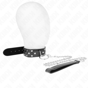 Halsband mit Nieten – Schwarz – verstellbar – 36–50 cm × 3,8 cm