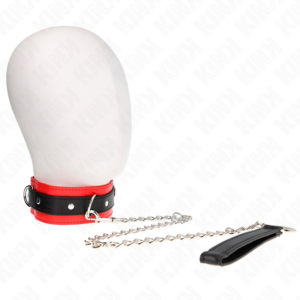 Halsband mit Leine – Modell 3 – Rot – 53 × 5 cm