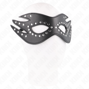 Fetischmaske – Modell 3, aus Kunstleder – 26 × 9,5 cm